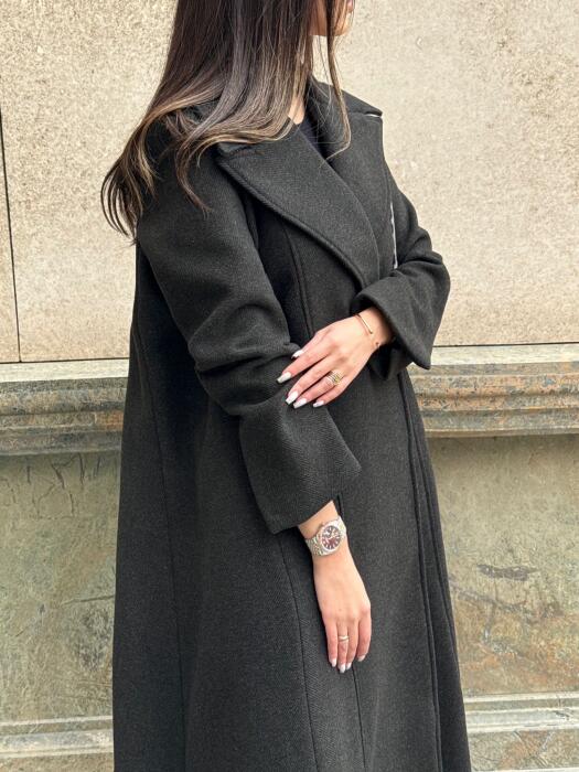 Wool coat olive green image 1