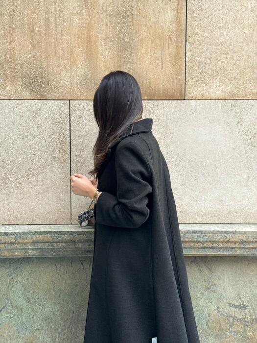 Wool coat olive green image 2