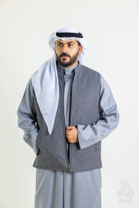 سديري وجهين مطري - صوف رجالي image 0