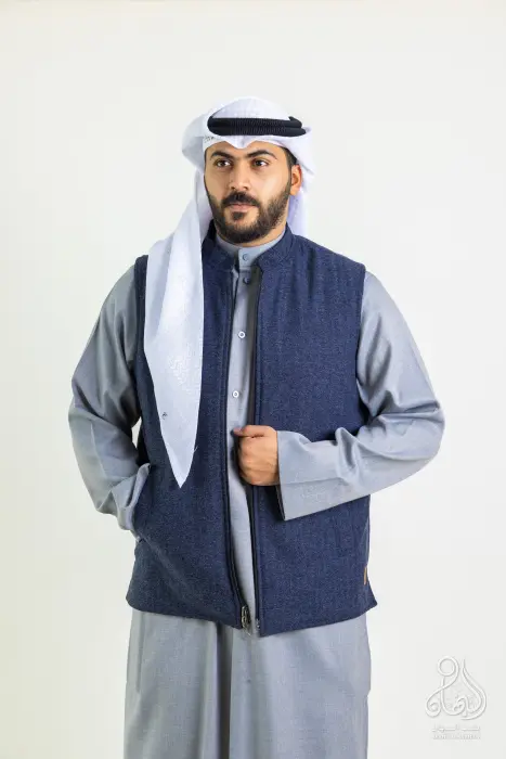 سديري وجهين مطري - صوف رجالي image 2