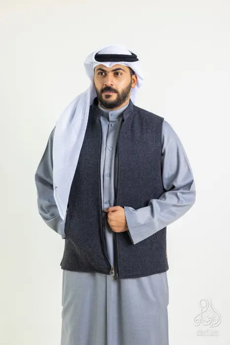 سديري وجهين مطري - صوف رجالي image 3