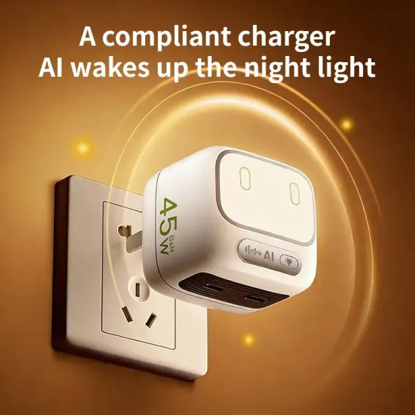 ادابتر شحن ذكي مع اضاءة ليلة  45w image 2