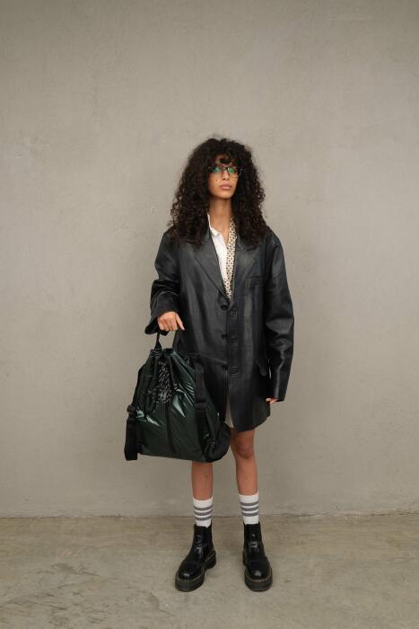 Ofla metallic olive backpack image 1