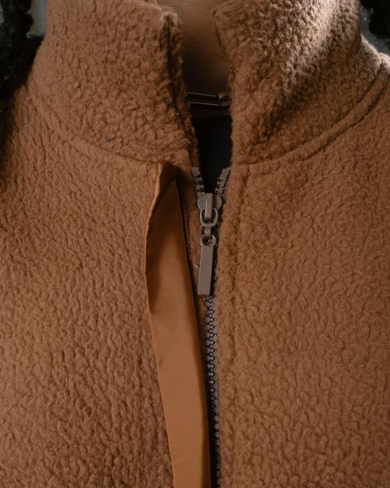 Brown fleece coat image 6