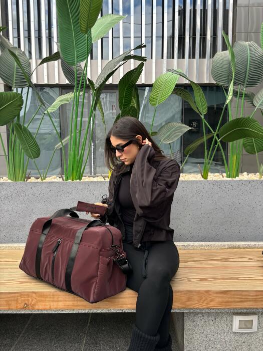 Luna Duffle- Burgundy image 11