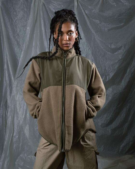 Waterproof - Fleece olive jacket image 2