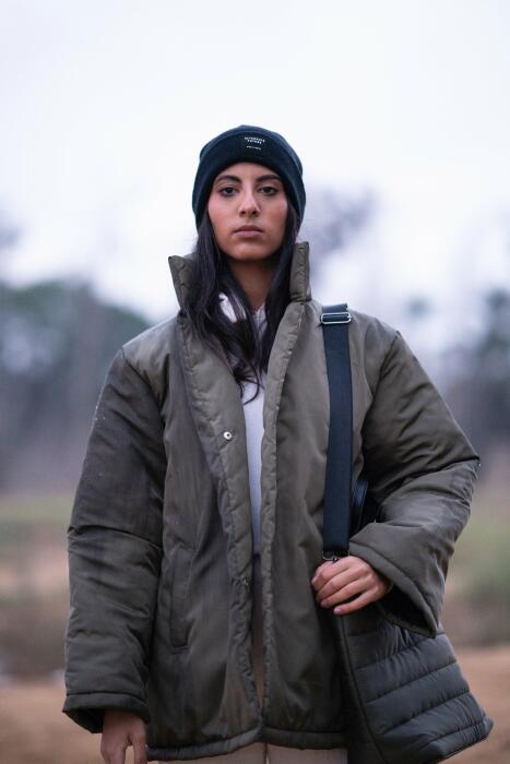 Olive over-sized puffer jacket image 2