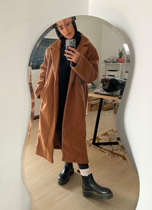 Brown over-sized Fleece coat image 0