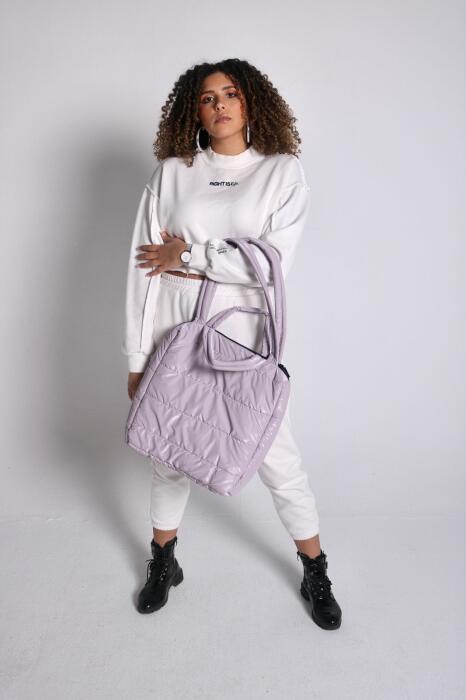 LILAC PUFFY HANDBAG image 0