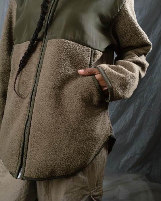 Waterproof - Fleece olive jacket image 3