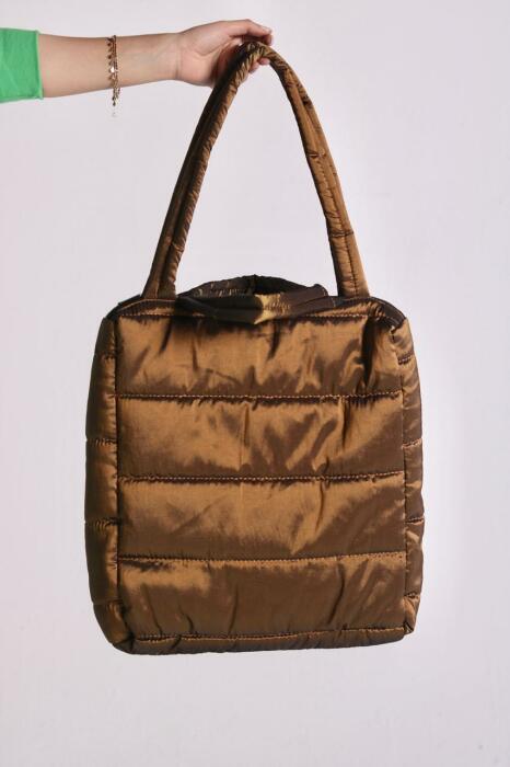 BRASS PUFFY HANDBAG image 1