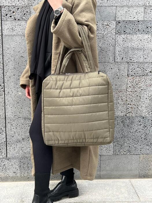 OLIVE PUFFY HANDBAG image 0