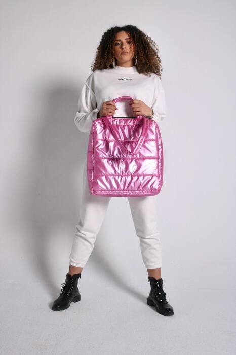 FUCHIA PUFFY HANDBAG image 0