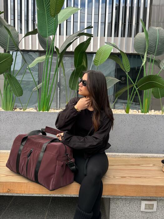 Luna Duffle- Burgundy image 8