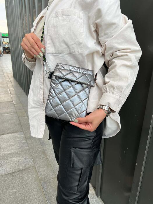DARK SILVER MINI STRING BAG image 0