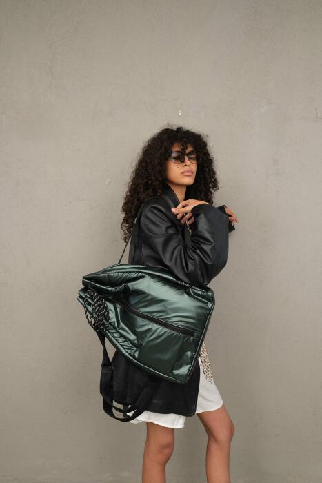 Ofla metallic olive backpack image 0
