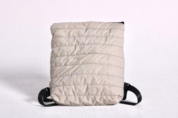 BEIGE PUFFY BACKPACK image 1