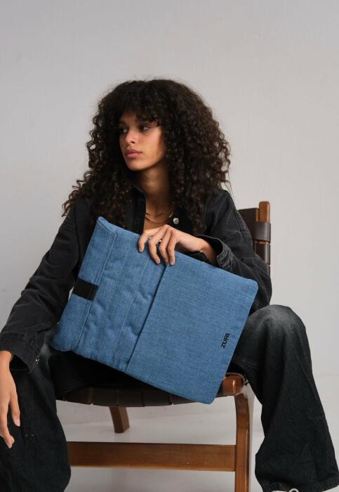 Laptop sleeve - Dark Denim image 1