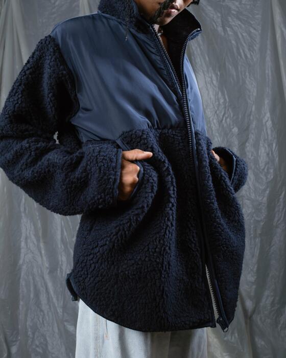 Waterproof - Fleece navy blue jacket image 3