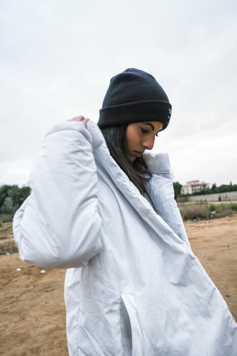 White over-sized puffer jacket image 1