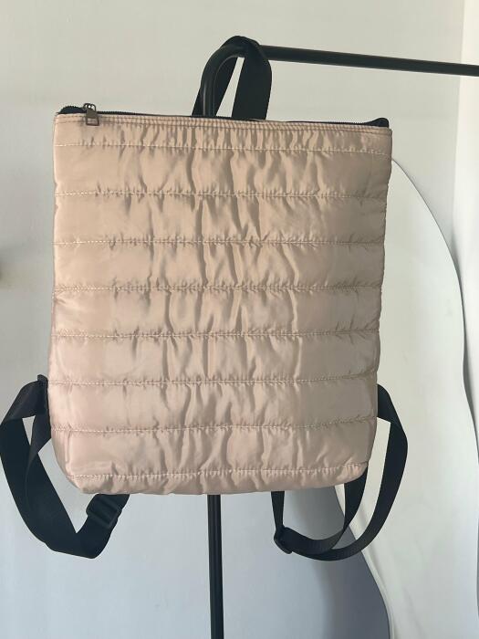BEIGE PUFFY BACKPACK image 2