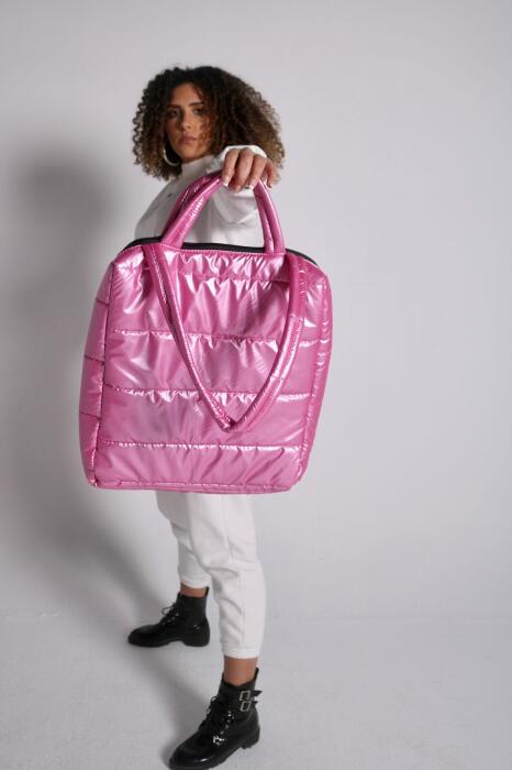 FUCHIA PUFFY HANDBAG image 1