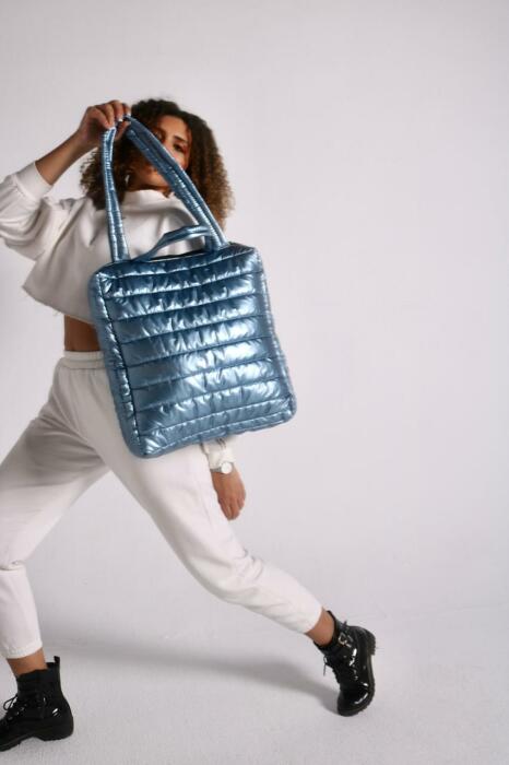 BABY BLUE PUFFY HANDBAG image 0