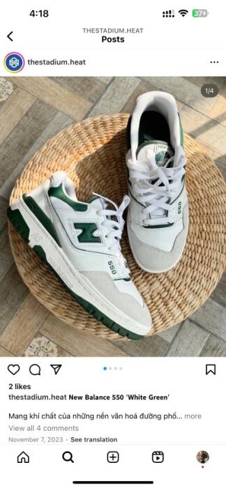 New Balance 550 White-Green image 11