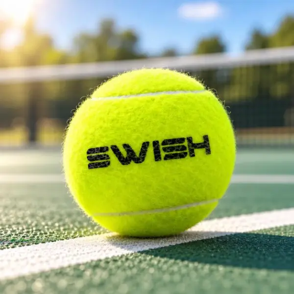 كرة تنس أرضي SWISH باللون الأصفر الفسفوري – كرة للعب والتدريب image 0