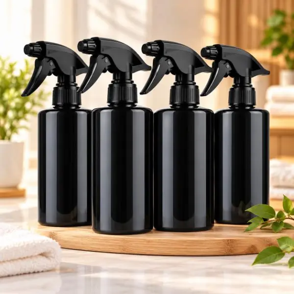 طقم عبوات رش بخاخ متعددة الاستخدامات – 4 حبات × 250 مل – أسود image 0