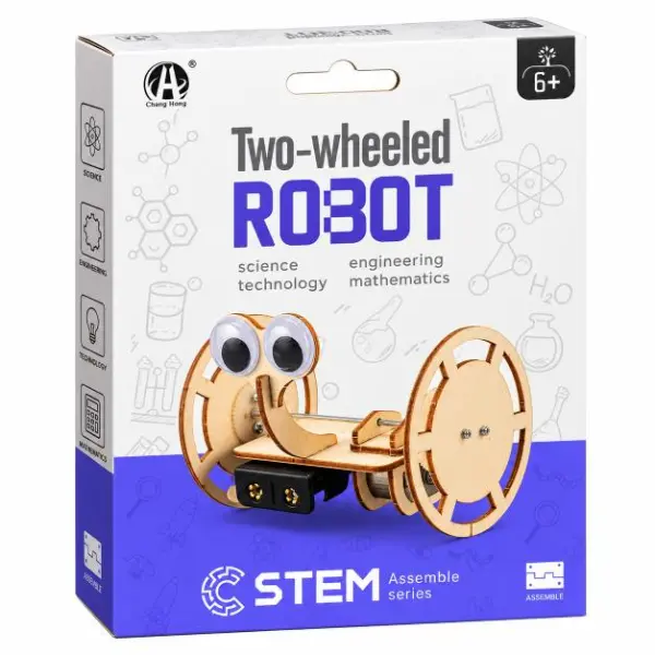 لعبة الروبوت الخشبي ذو العجلتين STEM للأطفال image 2