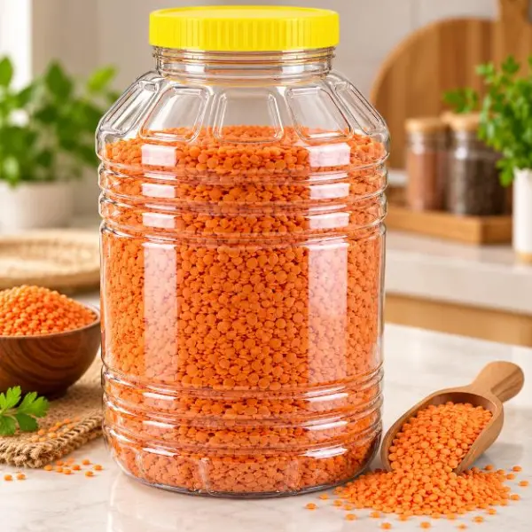 رطمان تخزين شفاف 8 لتر – غطاء أصفر. image 1