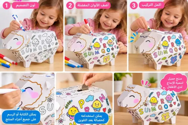 لعبة خروف التلوين والتركيب للأطفال image 1