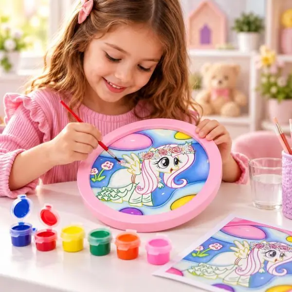مجموعة تلوين لوحة اليونيكورن السحري للأطفال  image 1
