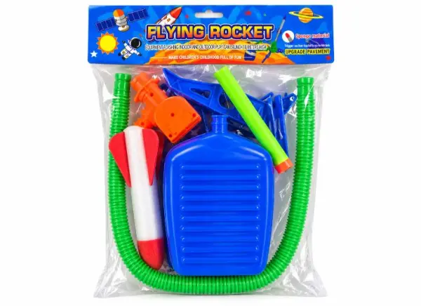 لعبة الصاروخ الطائر بقوة الهواء للأطفال – Flying Rocket مع مضخة إطلاق image 2