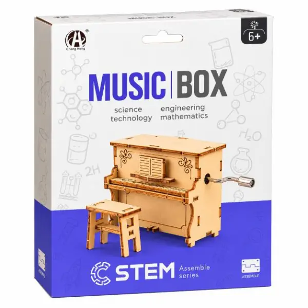 لعبة صندوق الموسيقى البيانو الخشبي STEM للأطفال image 2