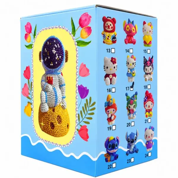 مجموعة تزيين مجسم هيلو كيتي بالخرز الملون – DIY Diamond Art Kit image 2