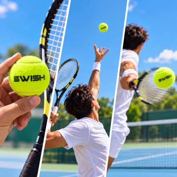 كرة تنس أرضي SWISH باللون الأصفر الفسفوري – كرة للعب والتدريب image 1