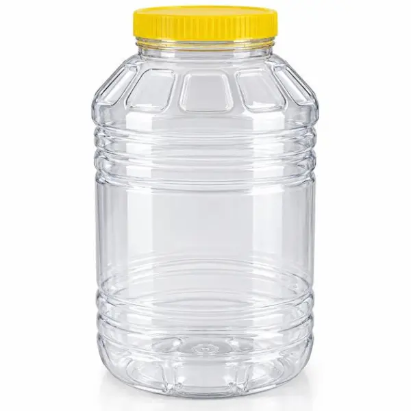 رطمان تخزين شفاف 8 لتر – غطاء أصفر. image 2