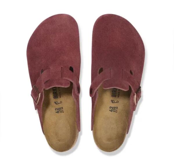 Birkenstock Boston Burgundy - Suede Leather Zinfandel image 2