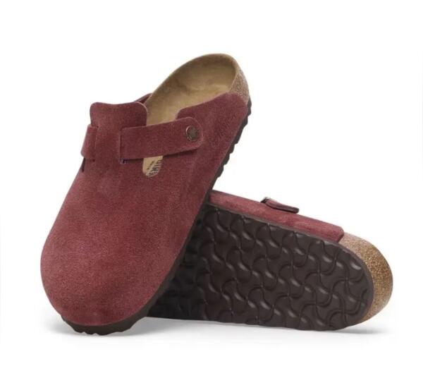 Birkenstock Boston Burgundy - Suede Leather Zinfandel image 3