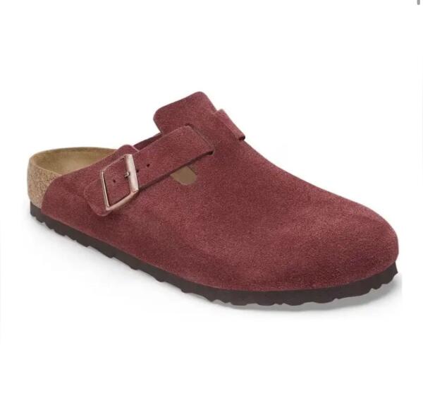 Birkenstock Boston Burgundy - Suede Leather Zinfandel image 4