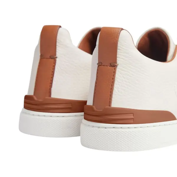 ZEGNA SNEAKERS OFF WHITE DEERSKIN TRIPLE STITCH™ image 5