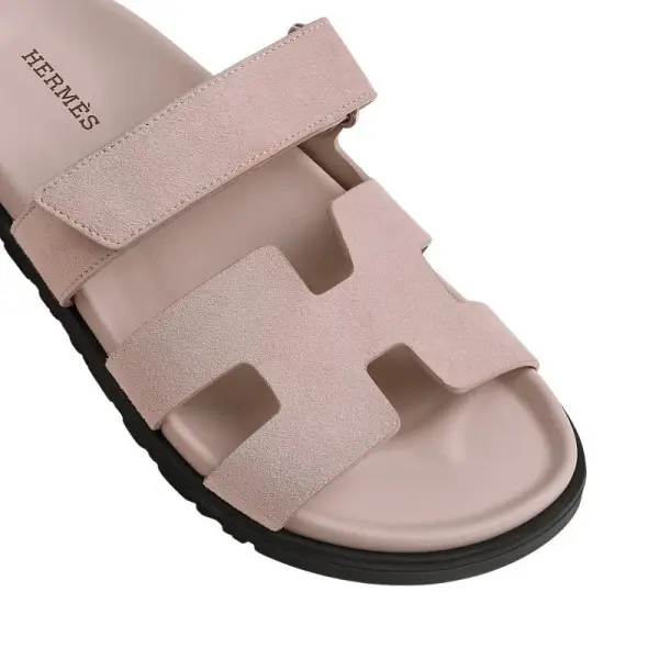Hermes Chypre Sandal - Pink Suede image 3