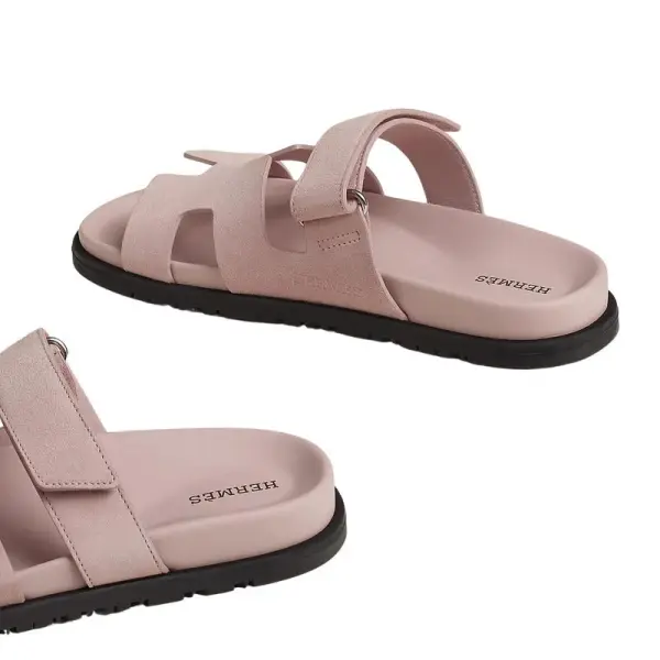 Hermes Chypre Sandal - Pink Suede image 4
