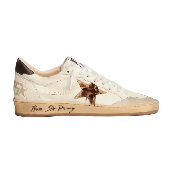 Golden Goose Ball Star with leopard print pony skin star and black heel tab image 0