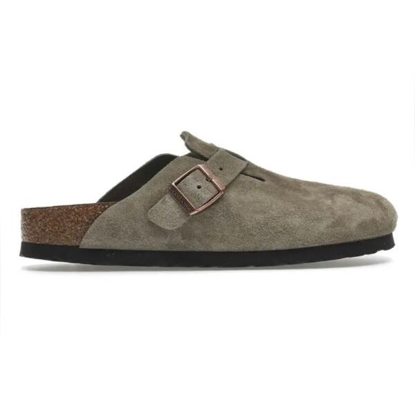 Birkenstock Boston Soft Footbed - Suede Taupe image 0
