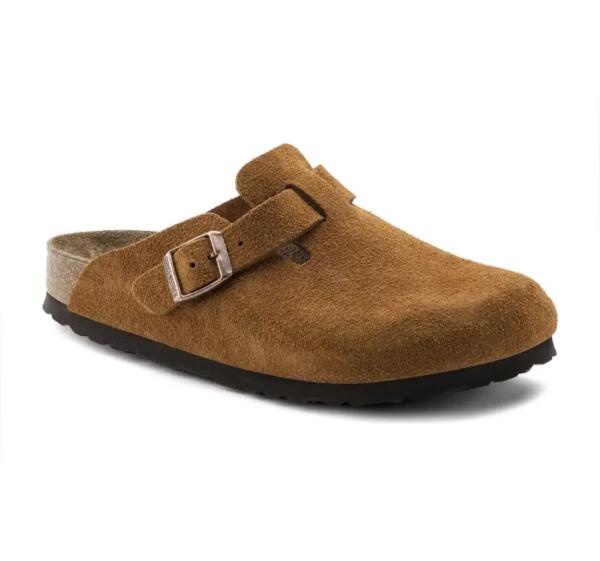 Birkenstock Boston Soft Footbed - Suede Mink image 1