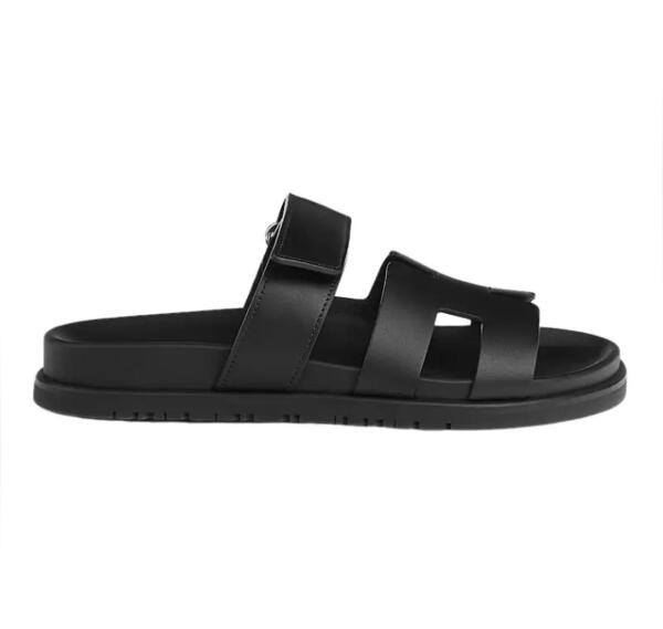 Hermès  Chypre Sandal - Noir Calfskin Leather image 0
