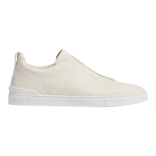 ZEGNA SNEAKERS WHITE DEERSKIN TRIPLE STITCH™ image 0